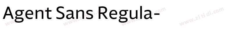 Agent Sans Regula字体转换